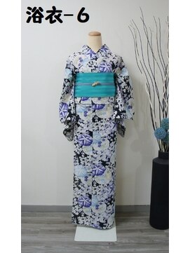 きものサロン すずめ屋 レンタル番号 浴衣-6(朝顔~マルヤマケイタ)