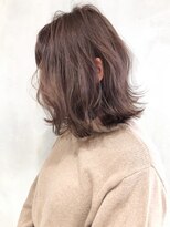 ラベンダーグベージュ_セミウェットウェーブ_ba263861