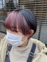 サクラ オモテサンドウ(SAKURA) フェイスフレーミング×ピンクカラー×ショート