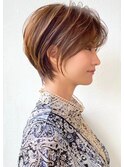 ショートボブ髪型30代40代50代前髪あり前髪なし面長丸顔【倉田】