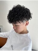 ツイストスパイラルパーママッシュ刈り上げ