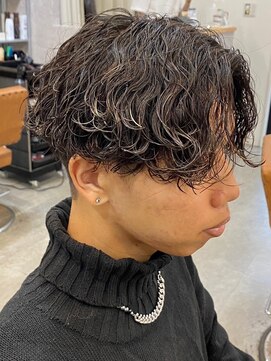 エルマーク 梅田(L-MARK) 波巻きパーマスパイラルパーマツイストスパイラルパーマメンズ