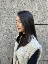 セミロング/艶髪/グレージュ/潤い/ロングヘア/銀座有楽町/
