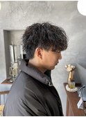 【萩原】波巻きパーマ/メンズ刈り上げなしマッシュ/メンズパーマ