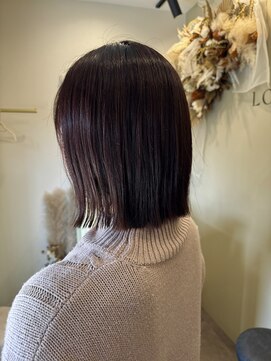 ラヴィン(LOVIN’) 切りっぱなしボブ/ラベンダーブラウン/暗髪