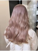 イメチェン/ホワイトブロンド/外ハネボブ/ワイドバング/渋谷