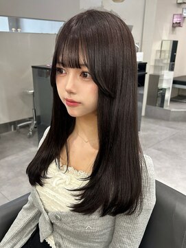 ベレーザ 渋谷神南(Beleza) 12995黒髪グレージュ髪質改善レイヤーワンカール韓国ストレート