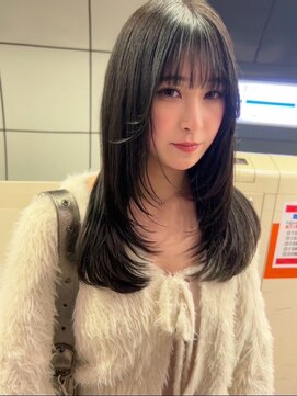 アンサム 下北沢店(UNSOME) レイヤーカット×オリーブグレージュ