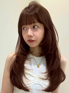 ノイ 銀座(noi) 顔周りレイヤーカットロングレイヤーベージュカラー