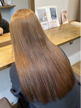 リポゾ(Riposo.)の写真/夏の紫外線で退色した髪色を秋カラーにチェンジ♪大人可愛いふんわりスタイルに☆