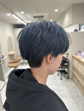 シカ 神戸三宮元町店(Cica) ブリーチ　ネイビー　メンズ　三宮