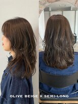 ビーヒアナウ N゜03 金沢駅西店(BE HERE NOW)&nbsp;【オリーブベージュ×レイヤー】