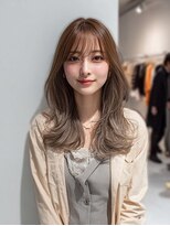 ダル 渋谷/表参道(DAL.)&nbsp;顔周りカットハッシュカットダークブラウンワンホンレイヤー韓国