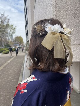 ポタム 東中野(potamu) ハーフアップと袴の着付け