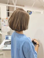 チェレ ブラン 堺東店(Chere brun) 細めハイライト×マロンベージュ×ショートボブ