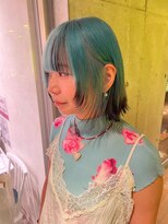 クレア 下北沢(CREA) デザインカラーミントカラーレイヤーボブ