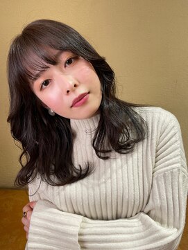 チップタップ 町田店(tip top) 重ためセミロング × 顔周りレイヤー  #韓国ヘア