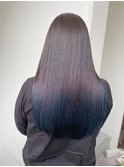 ＊一回のブリーチで頑張って作ったブルーグラデーションです。