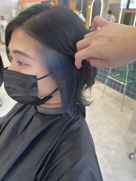 ロンドルーチェ 心斎橋(Lond luce) ダークアッシュ/ミディアムレイヤーカット［髪質改善/縮毛矯正］