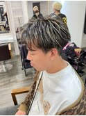メンズカット/ハイライト/ツーブロック/アッシュ/ケアブリーチ