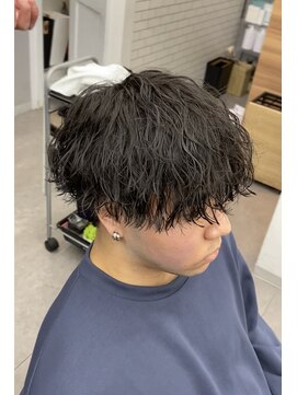 オムデュー(HOMME DEUX) 【KAITO】人気スタイル！波巻きパーマ！