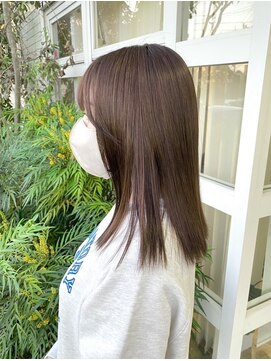 シエン ホワイト(CIEN white) ストレート×アッシュベージュ×セミロング