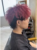 スパイラルパーマメンズカラーブリーチカラー波巻きパーマメンズ