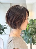 ふんわりショート/透明感カラーブラウン
