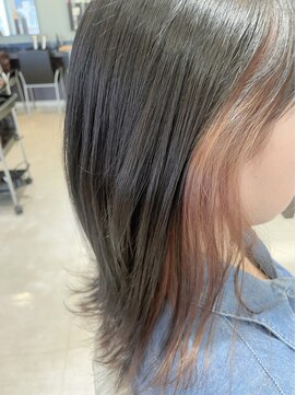 アメイジングヘアー 美沢店(AMAZING HAIR) イヤリングカラー/ベージュ/ブリーチ/ミディアムストレート