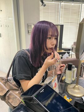 アルカナ 原宿表参道(ARCANA) パープルカラー/顔まわりレイヤー/ハイトーン/ブリーチ