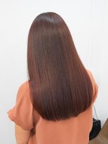 アーシェ 横浜店(A'SHE)&nbsp;ガーネットブラウン×縮毛矯正で艶髪