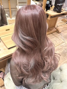 バイオレット 表参道店(Violet) 韓国アイドル風艶感ピンクベージュヨシンモリ小顔レイヤーカット