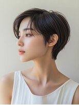 フレイムス ヘアアンドリラックス 大宮東口店(Frames) 20代30代40代ナチュラル大人耳だしショートスタイル