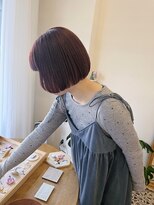 メク(meku)&nbsp;ころんとしたミニボブ*ピンクラベンダーカラー