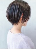 Say.ショートボブブルーカラー地毛風ストレートミニウルフ表参道