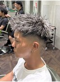 ジェットモヒカン メッシュ ツイストパーマ