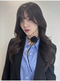 ハッシュカット/ロングレイヤー/韓国ヘア/くびれヘア