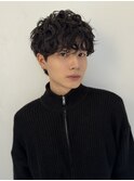 シャドウパーマ　メンズショート　新宿　メンズパーマ