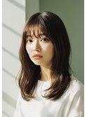 忙しい30代に人気！越谷の時短セミロング×ヘーゼルグレージュ