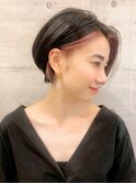前髪なし/グランマッシュ/デザインカラー/フェイスフレーミング