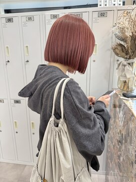 ムク 横浜店(muku) ピンクベージュ ボブ