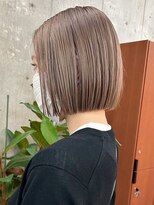 ノード(NODE)&nbsp;栄小顔丸みボブミルクティーベージュ