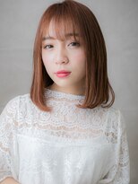 カバーヘア ブリス 戸田公園西口店(COVER HAIR bliss)&nbsp;ハイトーンカラーチェリーレッド艶感ストレートX戸田公園20代