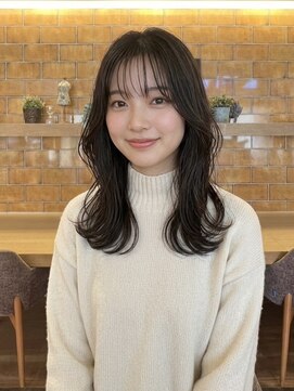 シャンプー ひろせ店(SHAMPOO) 柔らか透けバング × ナチュラルレイヤーミディ