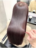 7トーンワインレッド×髪質改善ストレート #047