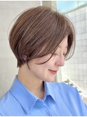 ショートヘアショートボブ前髪なしショート30代40代50代