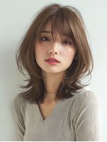 ハーツ 青山表参道店(Heart's)&nbsp;白髪ぼかし脱白髪染め似合わせミディアムレイヤー40代50代60代