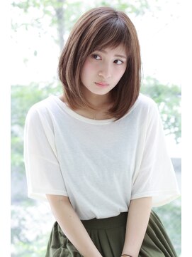 ビィピィジェイズ 大森店(BPJ'S) ふんわりボブベビーバングスタイルはアッシュ系で柔らかく