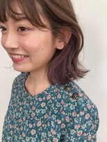 ベル 表参道店(Belle)&nbsp;大人可愛いラベンダーインナーカラー×ボブ