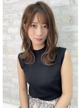 オーロ 西宮店(ORO) ブラウンベージュ外ハネミディ